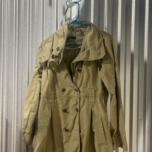 Dkny Belted Beige Trench Coat size small